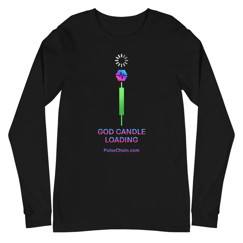 PulseChain GOD CANDLE Unisex Long Sleeve Shirt