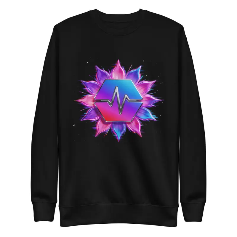 PulseChain Floral Burst Unisex Sweatshirt