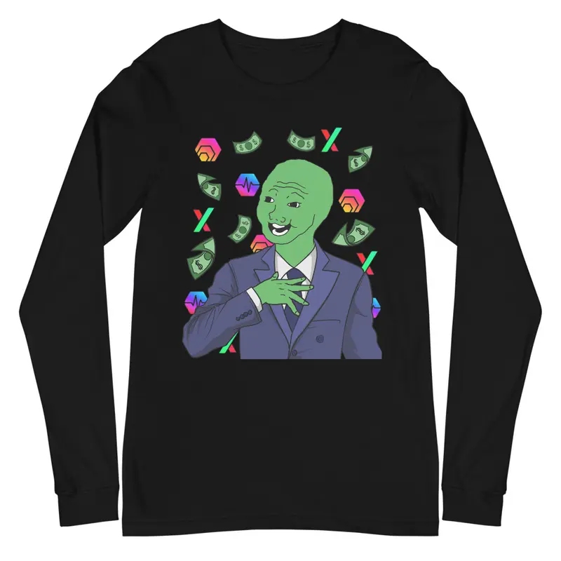 Rich Green Wojak Unisex Long Sleeve Shirt